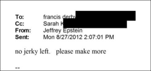 Dosarele Epstein Este Jerky un cod pentru carne umana
